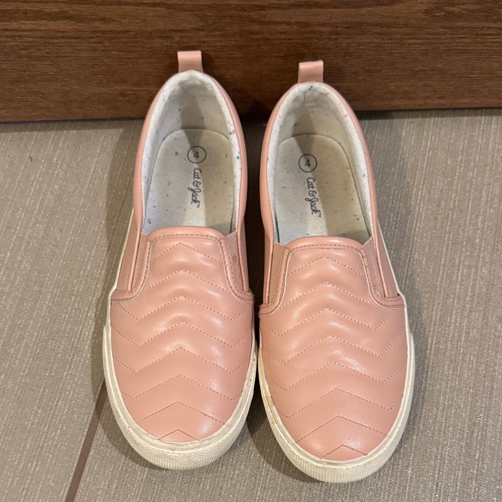 Cat & Jack Light Pink Slip-On Shoes Girls size 4